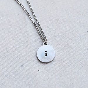 Semi colon necklace